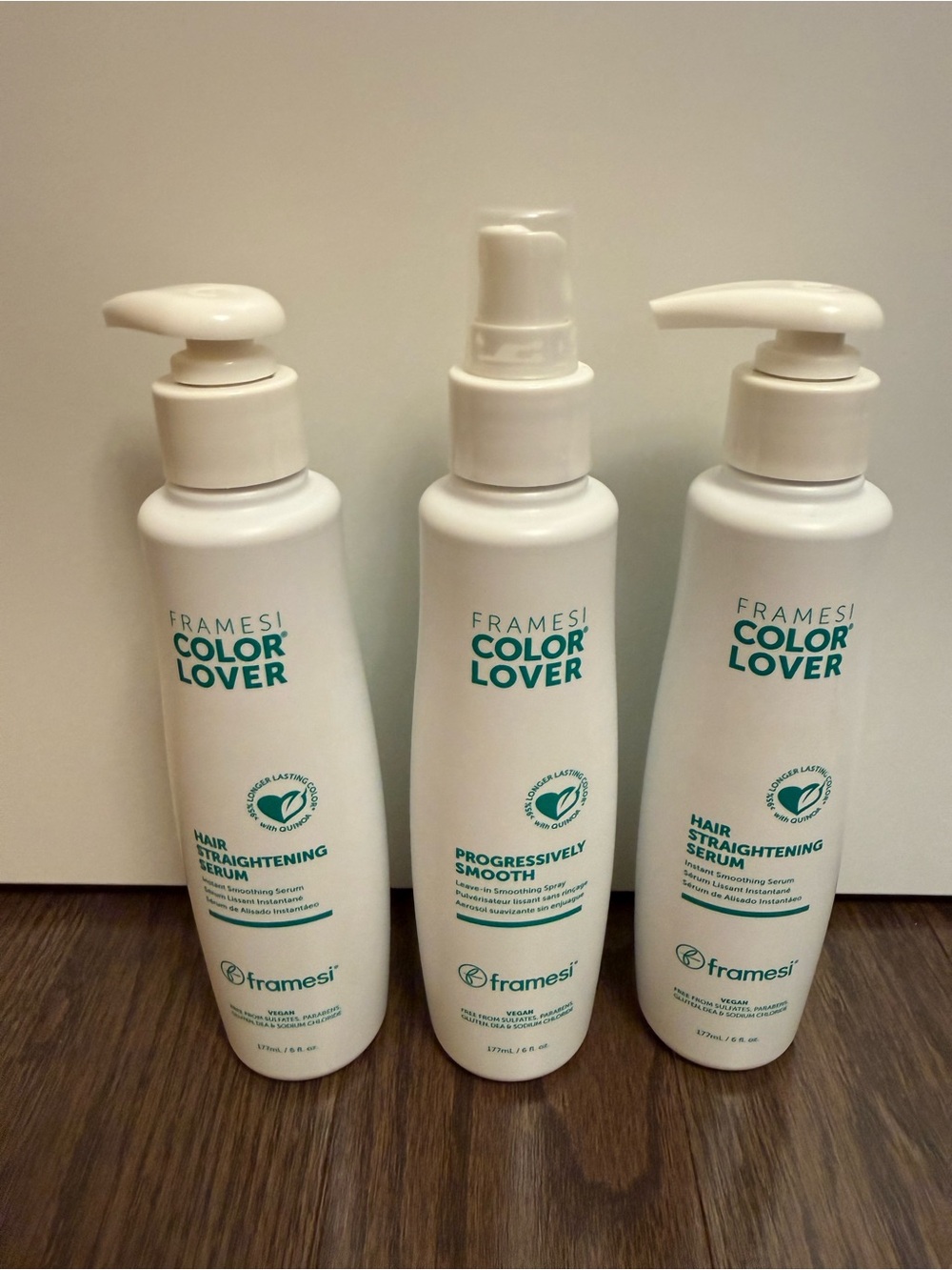 Brand New Unused Framesi Color Lover Smoothing Straighten Hair Products Set of 3